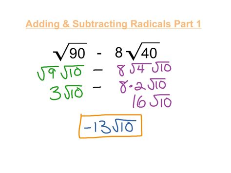 add and subtract radical expressions calculator